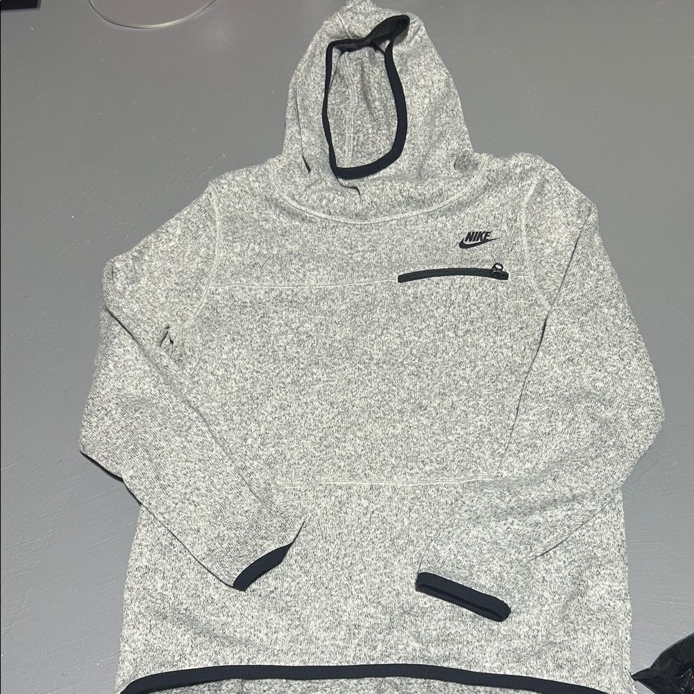 Nike Grey and Black Hoodie